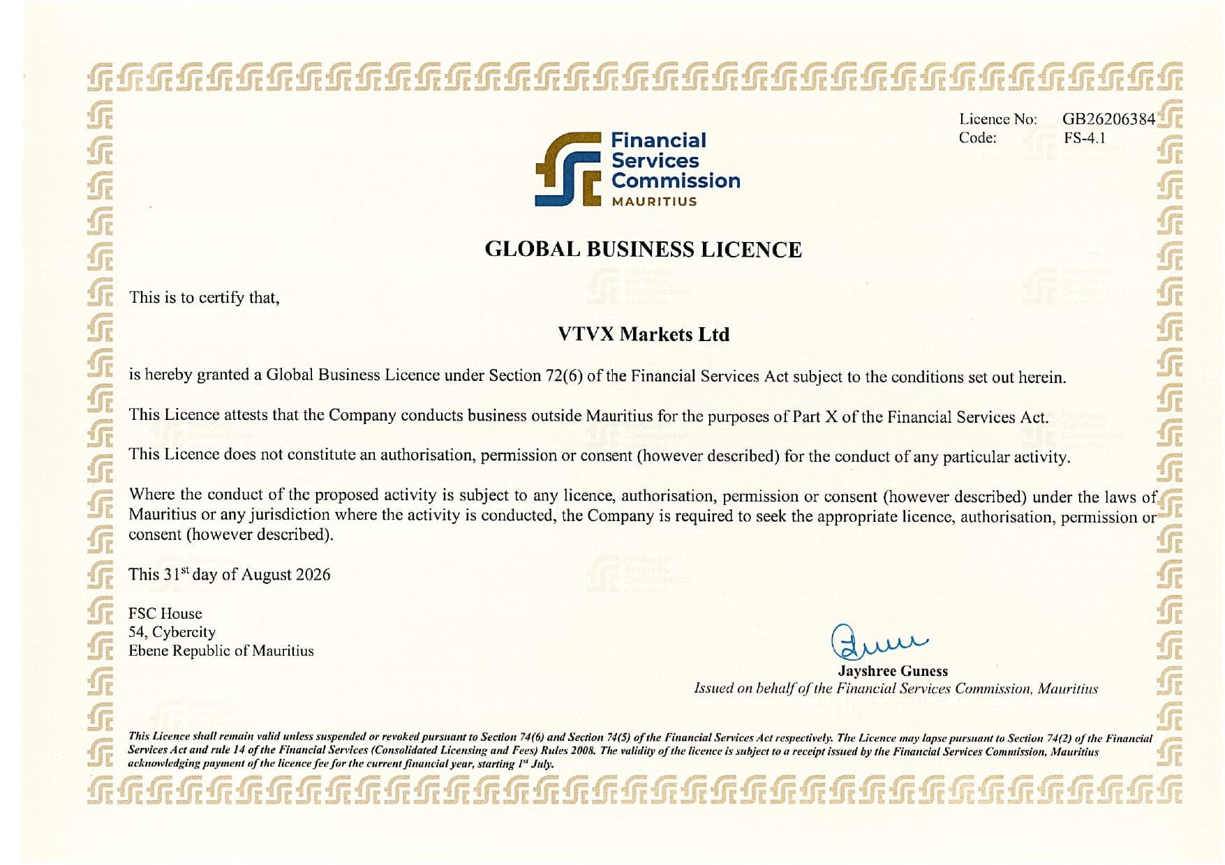 Vittaverse Global Business License